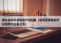 委托软件开发知识产权归属（软件开发知识产权归甲方还是乙方）